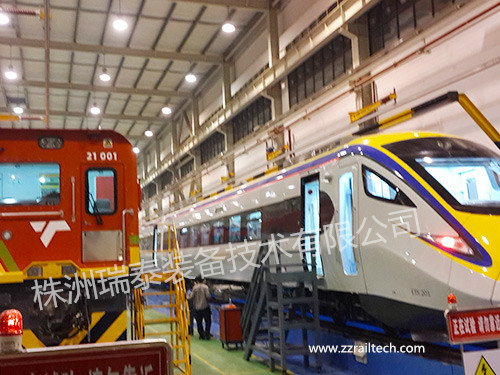 中車株機南非雙電源機車調試接觸網(wǎng) (1)